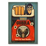 Cakatablo Kobra Film Afişi Sylvester Stallone Görseli Ahşap Mdf Tablo