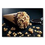 Cakatablo Kornette Çikolatalı Dondurma Ceviz Ve Fındıklı Mdf Ahşap Tablo