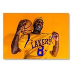 Cakatablo Lakers Forması Siyahi Basketbolcu Mdf Ahşap Tablo