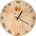 Cakatablo Leonardo da Vinci Vitruvius Adamı Duvar Saati