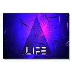 Cakatablo Life Yazılı Üçgen Neon Mdf Ahşap Tablo