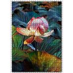 Cakatablo Lotus Çiçeği ve Dev Yaprakları 1000 Parça Puzzle Yapboz MDF Ahşap