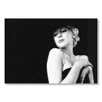 Cakatablo Marilyn Monroe Romantizm Siyah Fonda Mdf Ahşap Tablo