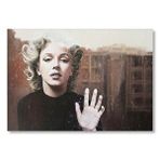 Cakatablo Marilyn Monroe Yağmura Camdan Bakıyor Mdf Ahşap Tablo