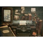 Cakatablo Masada Kitaplar Daktilo Tablolar Görseli 1000 Parça Puzzle Yapboz MDF Ahşap