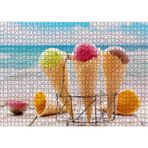 Cakatablo Masada Kornet Dondurmalar Flu Sahil Arka Plan 1000 Parça Puzzle Yapboz MDF Ahşap