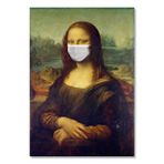Cakatablo Maskeli Mona Lisa Duvar Saati