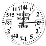 Cakatablo Matematik İşlem Zamanı Ahşap Duvar Saati