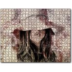 Cakatablo Mektup Zeminde Gizemli Şapkalı Genç Kız 1000 Parça Puzzle