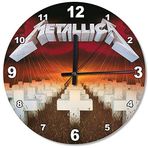 Cakatablo Metalica Death Ahşap Duvar Saati