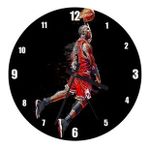 Cakatablo Michael Jordan 3 Numaralı Forma Smaç Görseli Duvar Saati