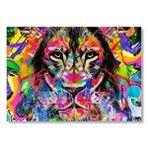 Cakatablo Modern Sanat Rekli Boyama Aslan Figür Mdf Ahşap Tablo