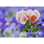 Cakatablo Mor Bahçenin Ortasında Güzel Portakal Çiçekleri Görseli 1000 Parça Puzzle Yapboz MDF Ahşap
