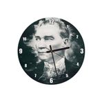 Cakatablo Mustafa Kemal Atatürk Portresi Ve İmzası Görseli Duvar Saati