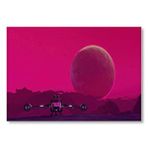 Cakatablo No Man's Sky Uzay Gemisi Ve Dev Gezegen Mdf Ahşap Tablo