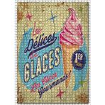 Cakatablo Nostalfik En İyi Dondurma Afişi Görsel 1000 Parça Puzzle Yapboz MDF Ahşap