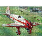 Cakatablo Nostaljik Boyama Savaş Uçağı 1000 Parça Puzzle Yapboz MDF Ahşap