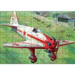 Cakatablo Nostaljik Boyama Savaş Uçağı 120 Parça Puzzle Yapboz MDF Ahşap
