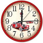 Cakatablo Nostaljik Otomobiller Ahşap Duvar Saati
