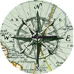 Cakatablo Nostaljik Pusula ve Harita Duvar Saati