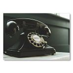 Cakatablo Otel Odasında Eski Model Telefon Mdf Ahşap Tablo