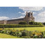 Cakatablo Paris Louivre Sarayı ve Yeşillikler 1000 Parça Puzzle Yapboz MDF Ahşap