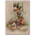 Cakatablo Paskalya Kartı Tavşanlar Çiçekler Görseli 1000 Parça Puzzle Yapboz MDF Ahşap