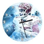 Cakatablo Patrick Mahomes Kansas City Mavi Fon Duvar Saati