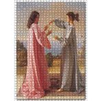 Cakatablo Pembe Elbiseli Hanım ve Gri Elbiseli Nedimesi 1000 Parça Puzzle Yapboz MDF Ahşap