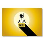 Cakatablo Pubg Sarı Logo Minimal Art Mdf Ahşap Tablo