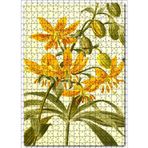 Cakatablo Retro Sarı Çiçek Şekilli Görsel 500 Parça Puzzle Yapboz MDF Ahşap