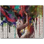 Cakatablo Romantik Çift Suluboya Efektli 1000 Parça Puzzle