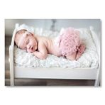 Cakatablo Saç Bandıyla Uyuyan Şirin Kız Bebek Mdf Ahşap Tablo