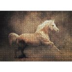 Cakatablo Sarı Renk Koşan At Görseli 1000 Parça Puzzle