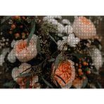 Cakatablo Sarı Turuncu Beyaz Çiçekler 1000 Parça Puzzle Yapboz MDF Ahşap