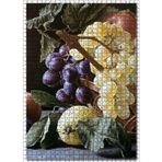 Cakatablo Sarı ve Siyah Üzümler, Limon ve Elma 1000 Parça Puzzle Yapboz MDF Ahşap