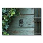 Cakatablo Sarmaşıklar Arasındaki Aslan Başı Kapı Tokmağı Mdf Ahşap Tablo