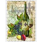 Cakatablo Sauvignon Kırmızı Şarap Meyve 120 Parça Puzzle Yapboz MDF Ahşap