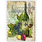 Cakatablo Sauvignon Kırmızı Şarap Meyve 255 Parça Puzzle Yapboz MDF Ahşap