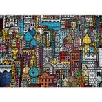 Cakatablo Şehir Motifleri Duvar Boyama 1000 Parça Puzzle
