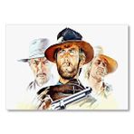 Cakatablo Sinema Afişi 1965 Adam Film Clint Eastwood Mdf Ahşap Tablo
