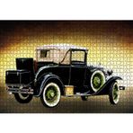 Cakatablo Siyah Antika Araba 1000 Parça Puzzle Yapboz MDF Ahşap