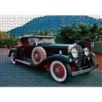 Cakatablo Siyah Cadillac Antika Araba 1000 Parça Puzzle Yapboz MDF Ahşap