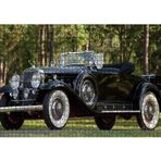 Cakatablo Siyah Cadillac Cabrio Antika Araba 1000 Parça Puzzle Yapboz MDF Ahşap