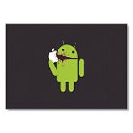 Cakatablo Siyah Doku Zemin Android Elmayı Isırır Mdf Ahşap Tablo