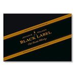 Cakatablo Siyah Zemin Johnnie Walker Black Label Logo Mdf Ahşap Tablo
