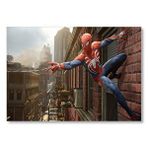 Cakatablo Spider Man Duvardan Ağ Atıyor Mdf Ahşap Tablo