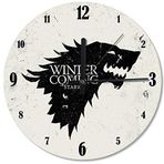 Cakatablo Stark Winter İs Comming Desenli Duvar Saati