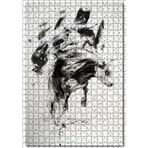 Cakatablo Suluboya Efekt Kovboy Rodeo ve Denge 500 Parça Puzzle Yapboz MDF Ahşap