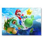 Cakatablo Super Mario Karakterleri Gökyüzünde Mdf Ahşap Tablo